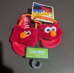 Sesame Street Elmo Red Toddlers' Plush Slide Sandals